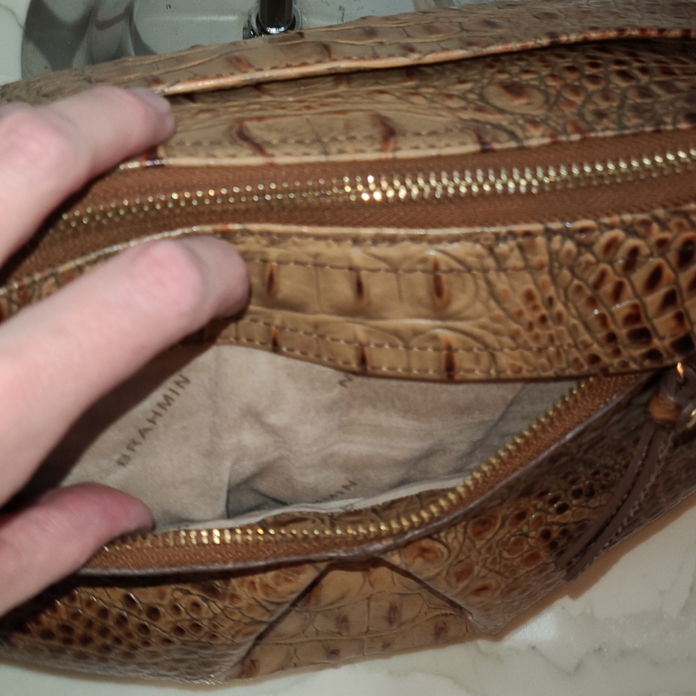 Brahmin Vintage pleated Y2K Baguette Daria shoulder bag EUC - Picture 5 of 16